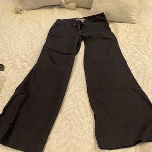 Wide leg linen pants- dark/navy blue